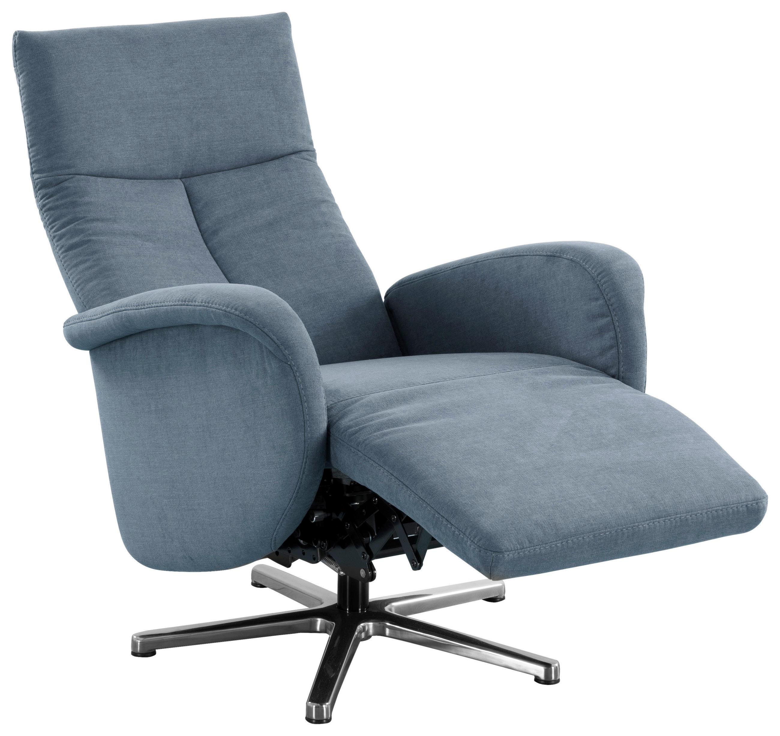DREHSTUHL Flachgewebe Hellblau - Chromfarben/Hellblau, KONVENTIONELL, Textil/Metall (75/112/82cm) - Sit & More