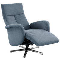 DREHSTUHL  in Flachgewebe Hellblau  - Chromfarben/Hellblau, Konventionell, Textil/Metall (75/112/82cm) - Sit & More