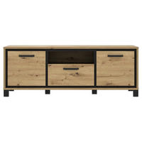 TV-ELEMENT 158,4/58,9/41,5 cm  - Eichefarben/Schwarz, Basics, Holzwerkstoff/Kunststoff (158,4/58,9/41,5cm) - Livetastic