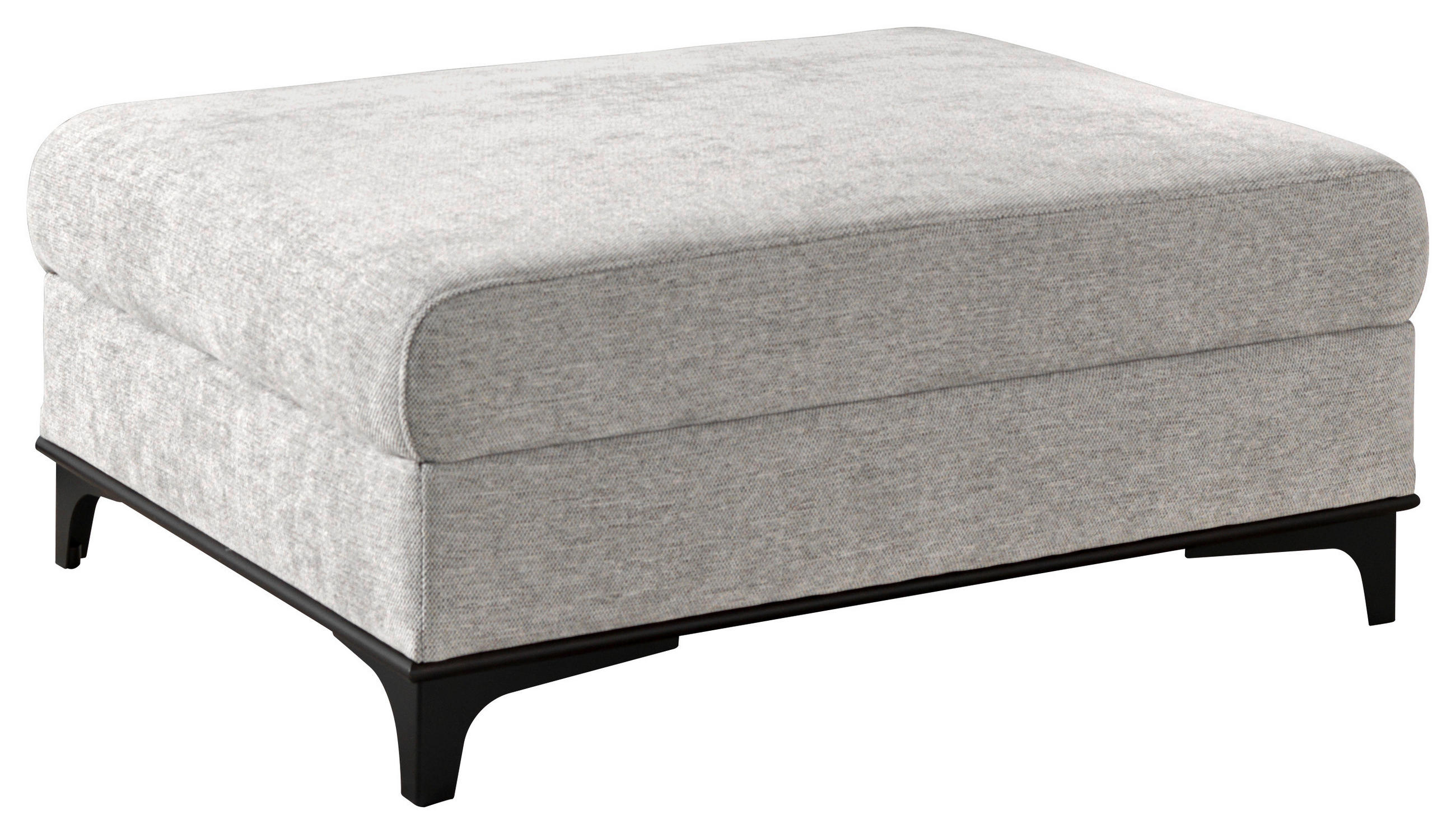 HOCKER Webstoff Grau  - Schwarz/Grau, Design, Textil/Metall (100/41/78cm) - Stylife