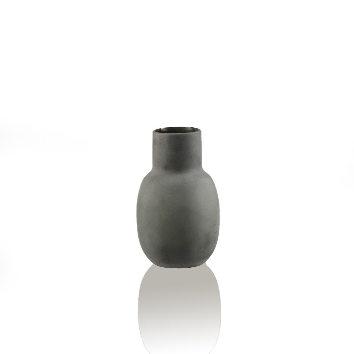 VASE  - Grau, Trend, Glas (34cm)