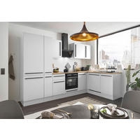 ECKKÜCHE 310/175 cm  in Weiß  - Eichefarben/Schwarz, Design, Holzwerkstoff/Kunststoff (310/175cm) - MID.YOU