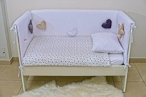 TEKSTILNA OGRADICA ZA KREVETAC   - bela, Osnovno, tekstil (60/120/60cm)