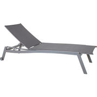 GARTENLIEGE 70/38/201 cm  - Silberfarben/Alufarben, KONVENTIONELL, Textil/Metall (70/38/201cm) - Stern