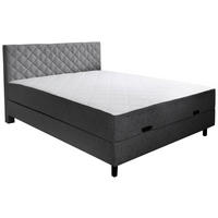 POSTELJA Z VZMETNICO 180 cm   x 200 cm  , les, tekstil siva  - črna/siva, Konvencionalno, tekstil/les (180/200cm) - Boxxx