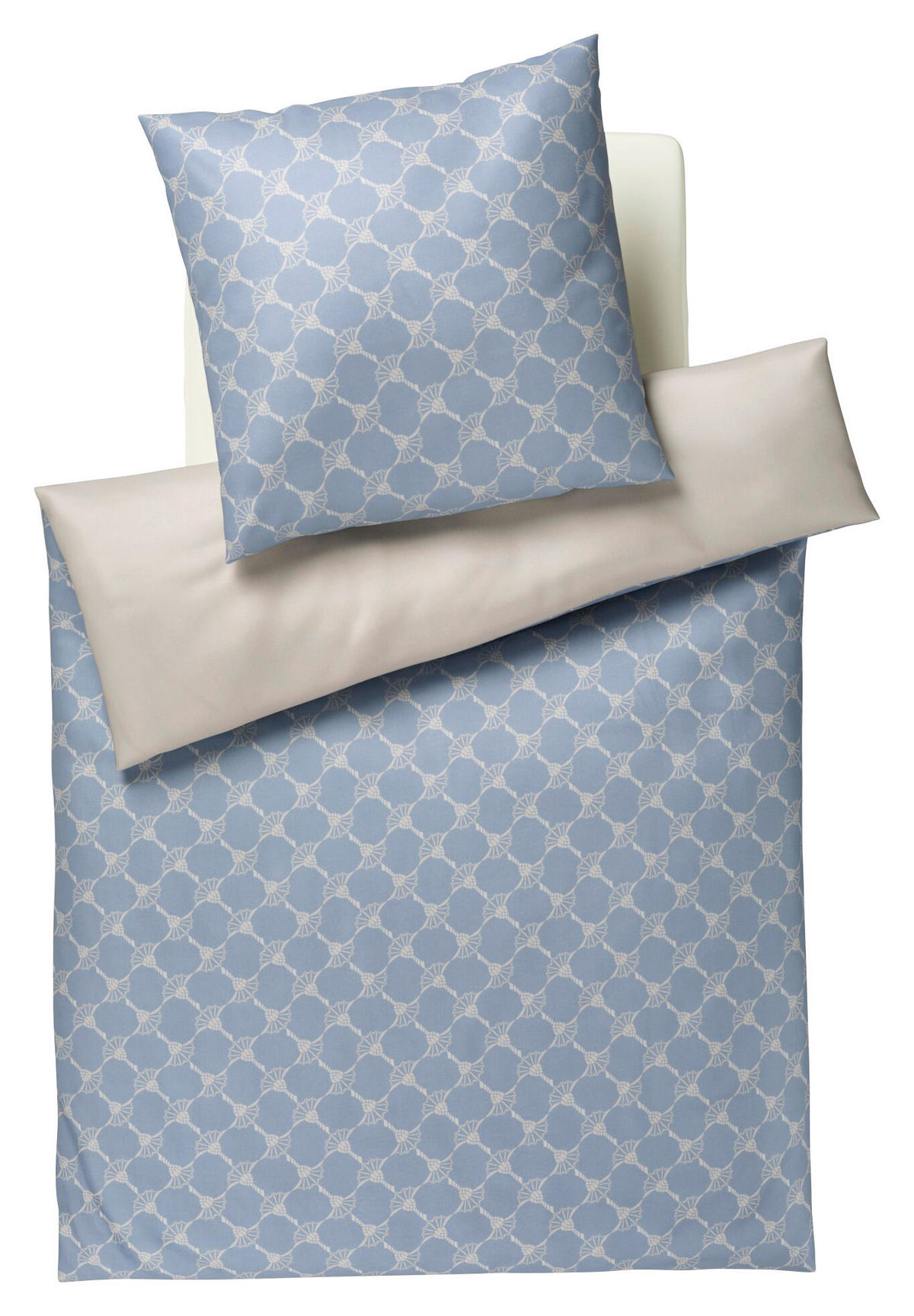 WENDEBETTWÄSCHE 2-teilig Makosatin 135/200 cm  - Hellblau, Design, Textil (135/200cm) - Joop!