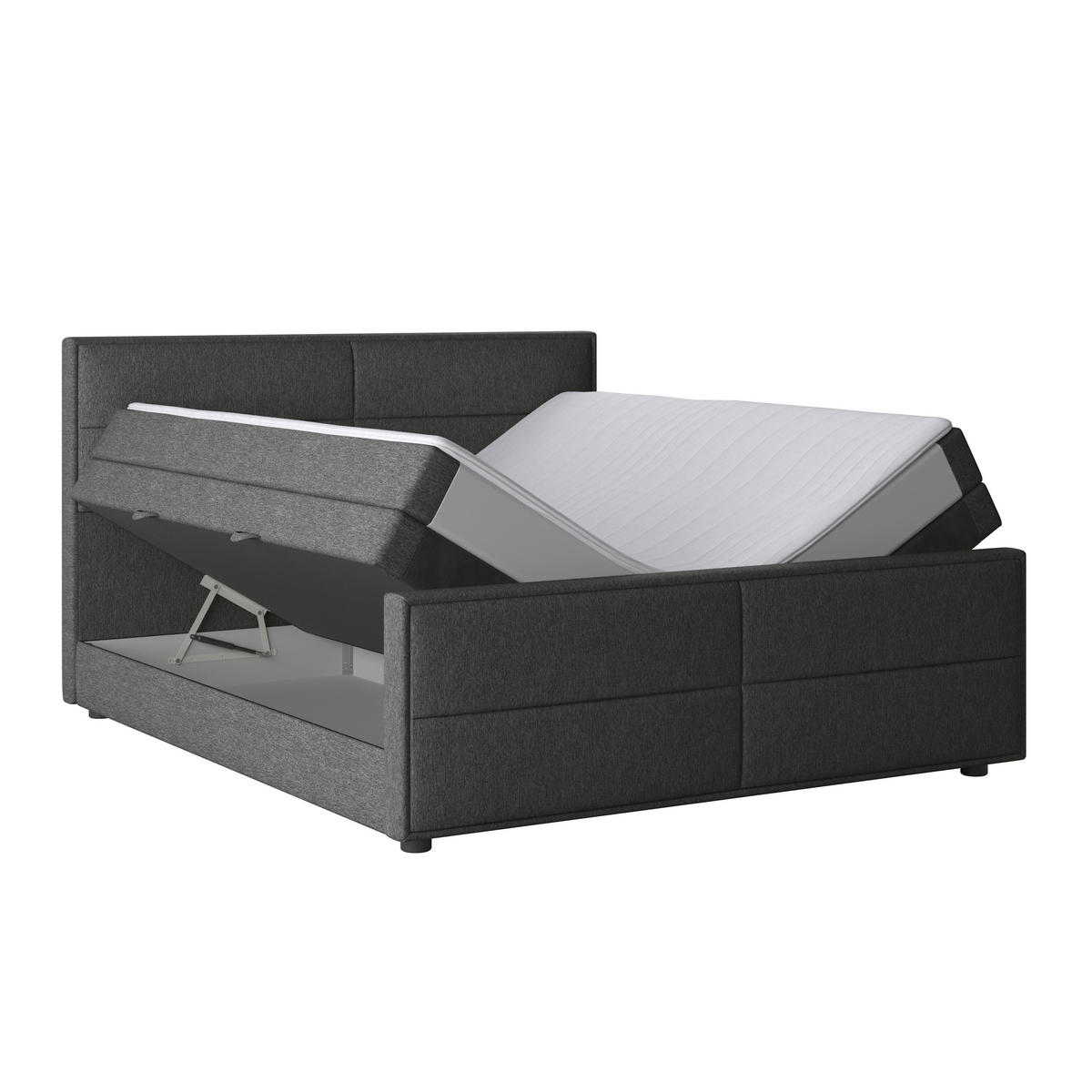 BOXSPRINGBETT 180/200 cm  in Anthrazit  - Anthrazit, Modern, Holz/Kunststoff (180/200cm) - MID.YOU