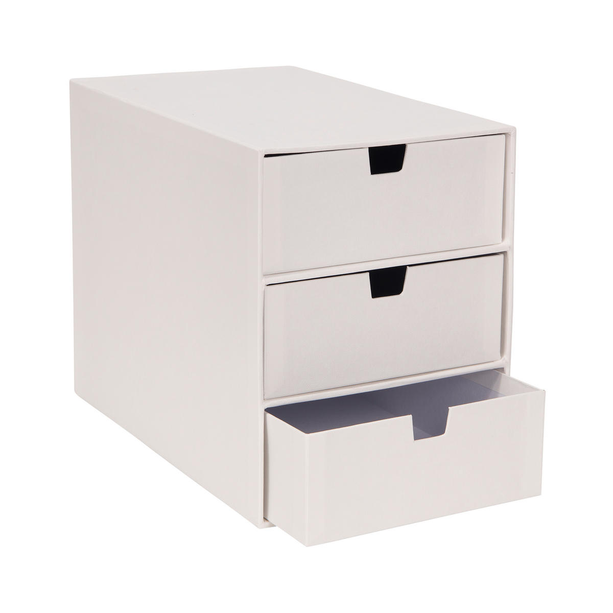 FIÓKOS TÁROLÓ  - fehér, Basics, karton/papír (16/25,2/20,5cm)