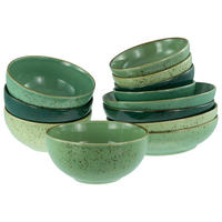 SCHÜSSELSET Nature Collection Green Life 12-teilig  - Grün, Basics, Keramik - Creatable