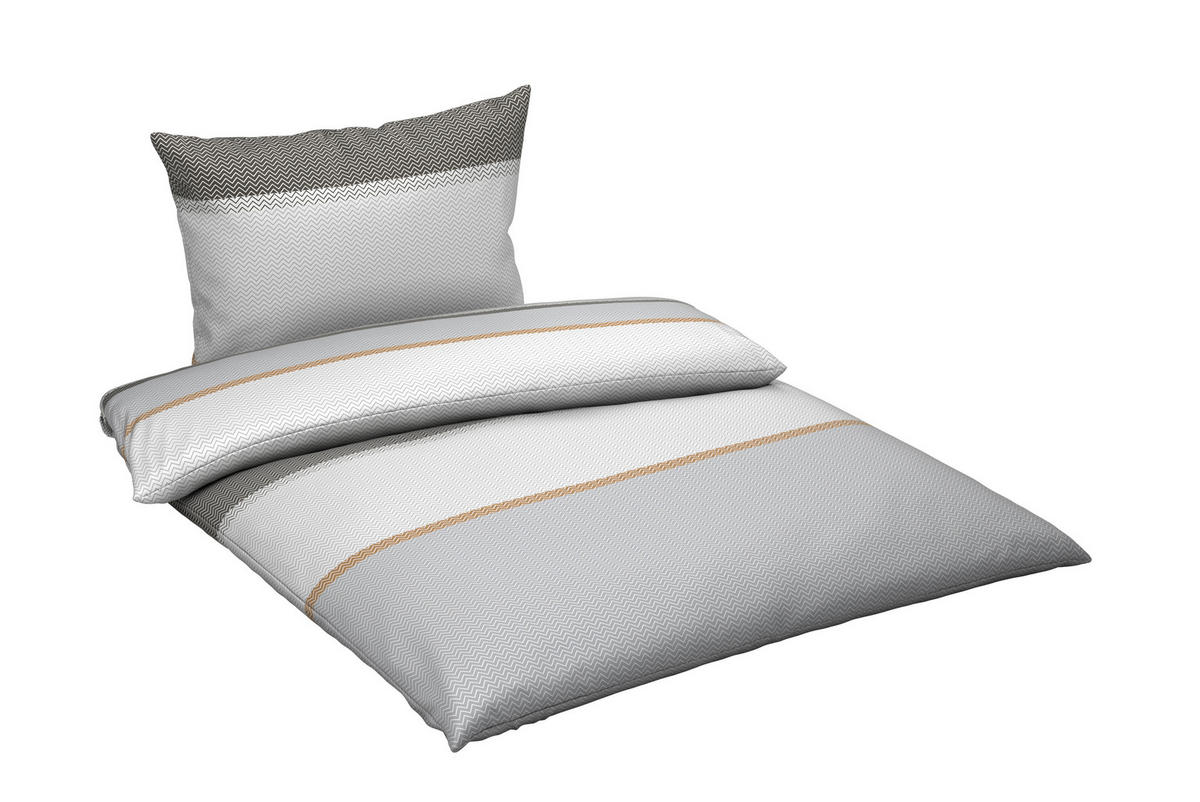 BETTWÄSCHE TANJA Satin 140/200 cm  - Grau, KONVENTIONELL, Textil (140/200cm) - Novel