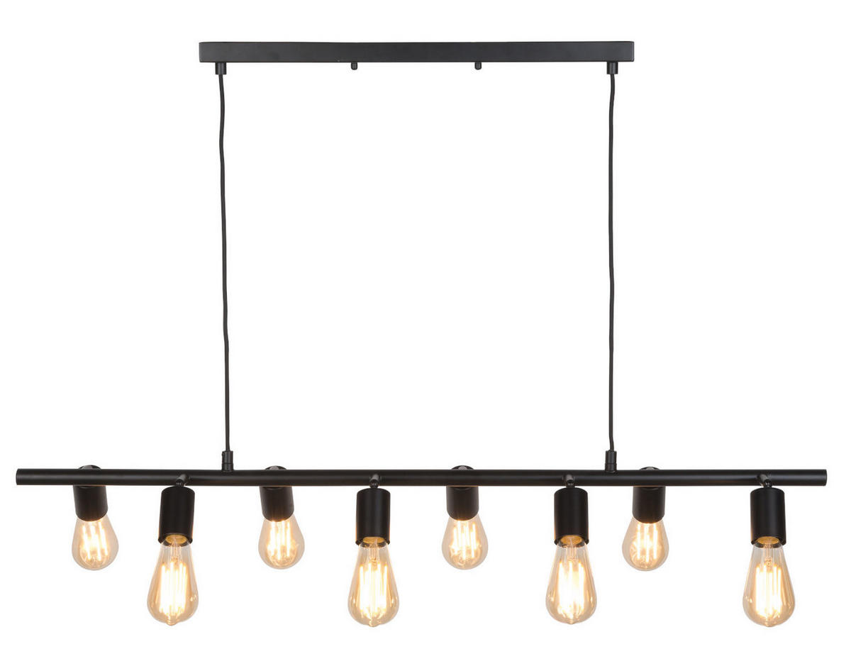 HÄNGELEUCHTE 105/28/28-175 cm  - Schwarz, Design, Metall (105/28/28-175cm) - It's about Romi