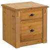 NACHTSCHRANK 53/53/46 cm Kiefer massiv  - Laugenfarbig/Kupferfarben, ROMANTIK / LANDHAUS, Holz/Metall (53/53/46cm) - Boxxx