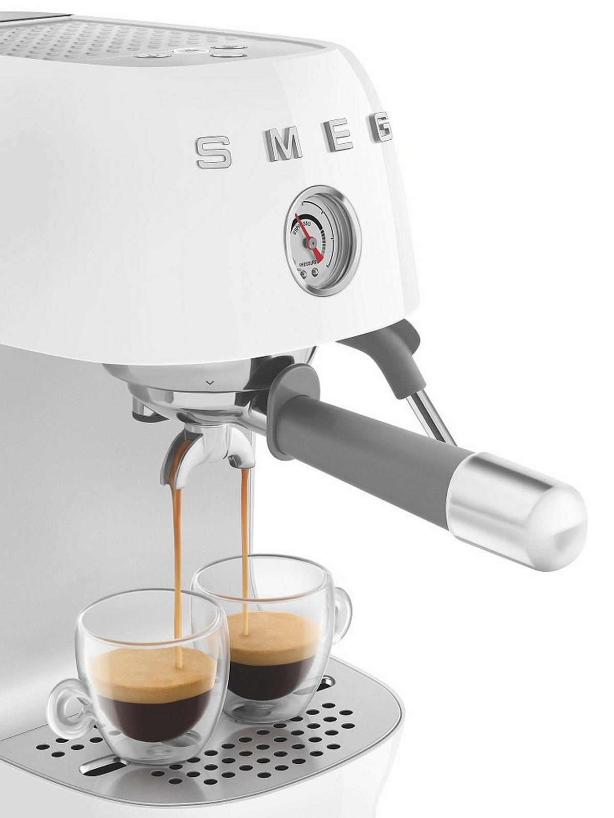 ESPRESSOMASCHINE 50´s Style  - Weiß, Basics, Kunststoff/Metall - SMEG
