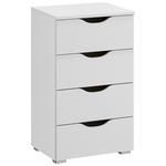 KOMMODE  in 47/81/42 cm  - Alufarben/Weiß, KONVENTIONELL, Holzwerkstoff/Kunststoff (47/81/42cm) - Xora