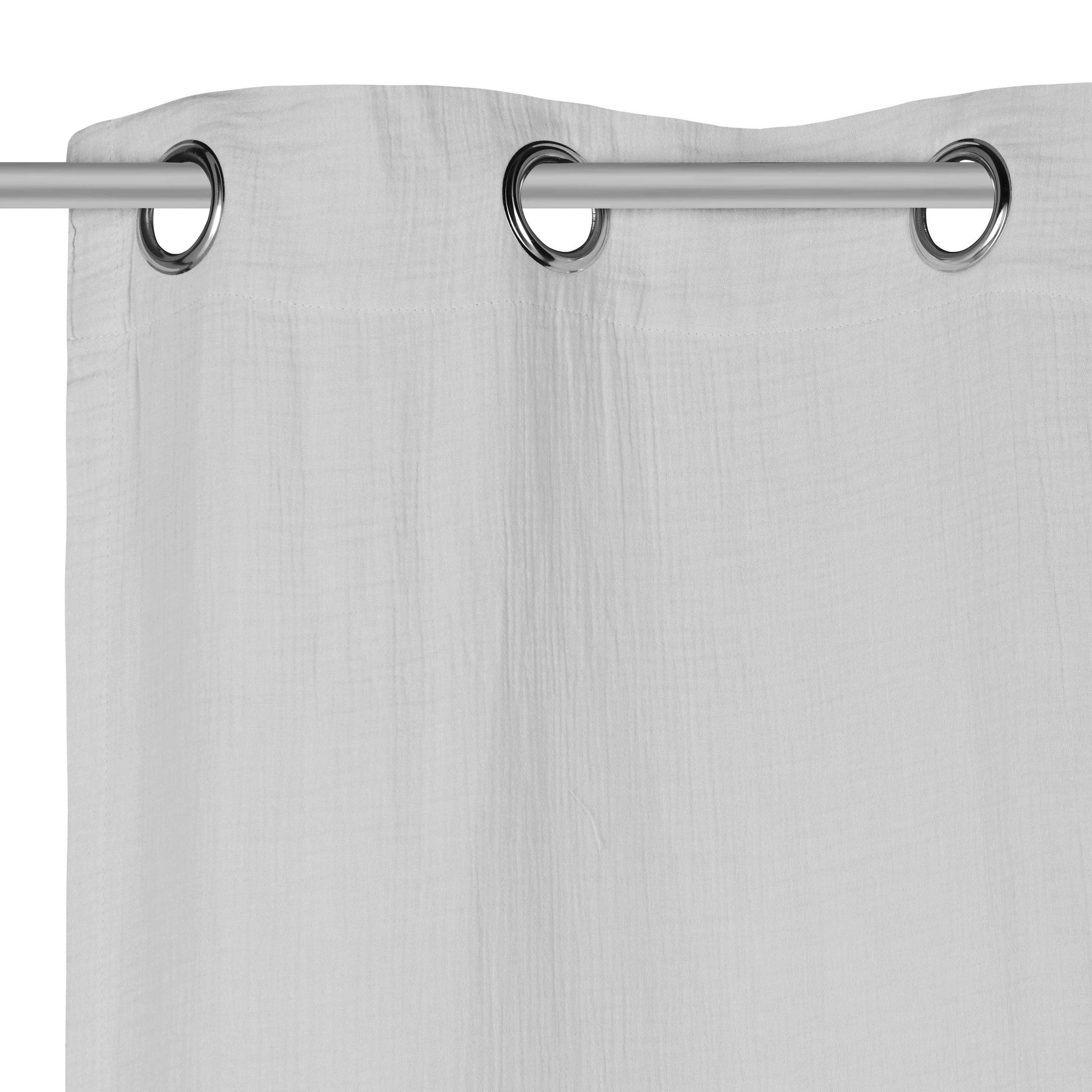 ÖSENSCHAL CLARA blickdicht 140/255 cm   - Silberfarben, KONVENTIONELL, Textil (140/255cm) - Bio:Vio