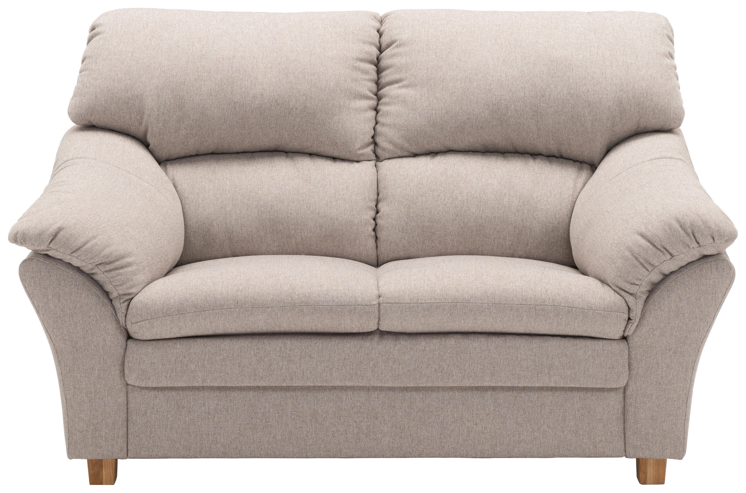 SOFFA in flatväv sandfärgad - sandfärgad/ekfärgad, Modern, trä/textil (158/100/92cm) - Welnova