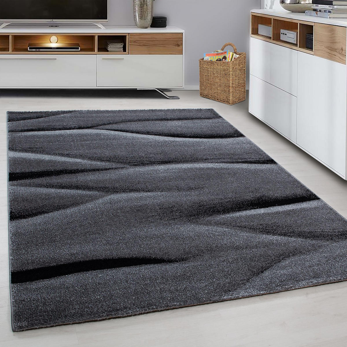 WEBTEPPICH 80/150 cm Lucca 1840 Schwarz  - Schwarz, Trend, Textil (80/150cm)