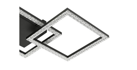 LED-DECKENLEUCHTE 76,4/35,7/8 cm   - Schwarz, Design, Kunststoff/Metall (76,4/35,7/8cm) - Novel