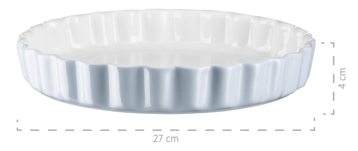 TORTENFORM KITCHEN TIME  - Hellblau, Basics, Keramik (27cm) - Mäser