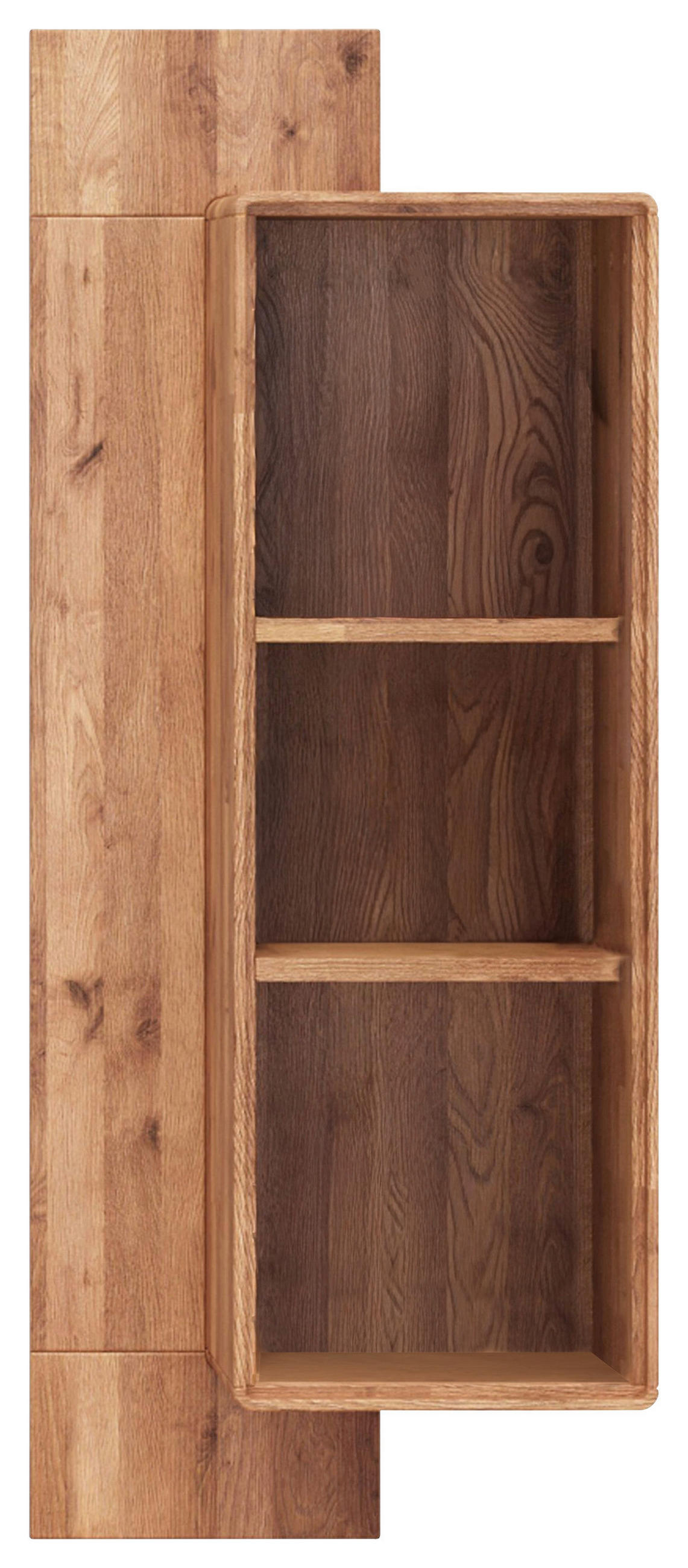WANDREGAL Wildeiche massiv Wildeiche  - Wildeiche, KONVENTIONELL, Holz (47/120/32cm) - Linea Natura
