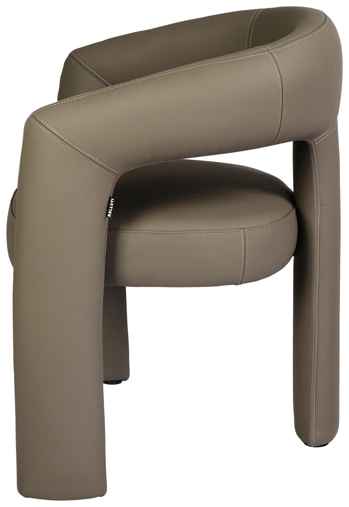 ARMLEHNSTUHL    Echtleder  Braun  - Braun, Design, Leder/Metall (61/81/67cm) - Belluti