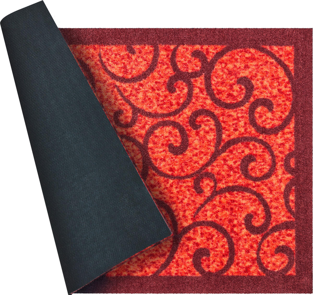 FUßMATTE 60/85 cm Grillo  - Anthrazit/Rot, LIFESTYLE, Kunststoff/Textil (60/85cm) - Grund