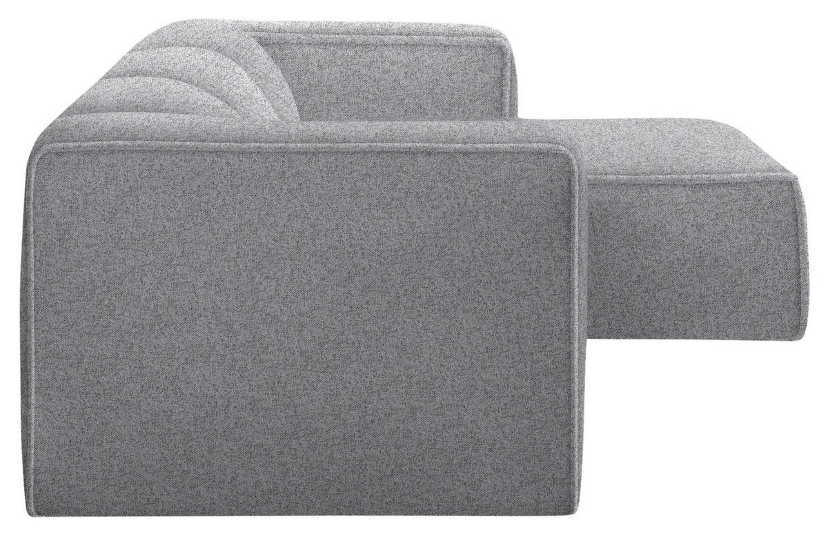 ECKSOFA in Webstoff Grau  - Schwarz/Grau, Design, Kunststoff/Textil (332/163cm) - Stylife