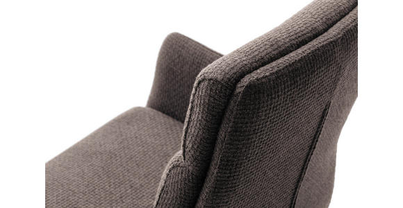 BARHOCKER in Metall, Textil Edelstahlfarben, Cappuccino  - Edelstahlfarben/Cappuccino, Design, Textil/Metall (54/84/52cm) - Dieter Knoll