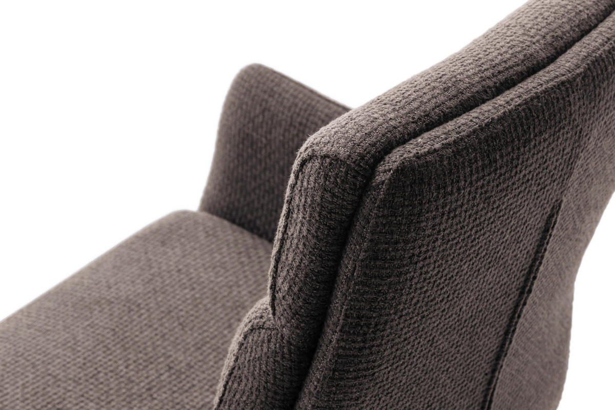 BARHOCKER in Metall, Textil Edelstahlfarben, Cappuccino  - Edelstahlfarben/Cappuccino, Design, Textil/Metall (54/84/52cm) - Dieter Knoll