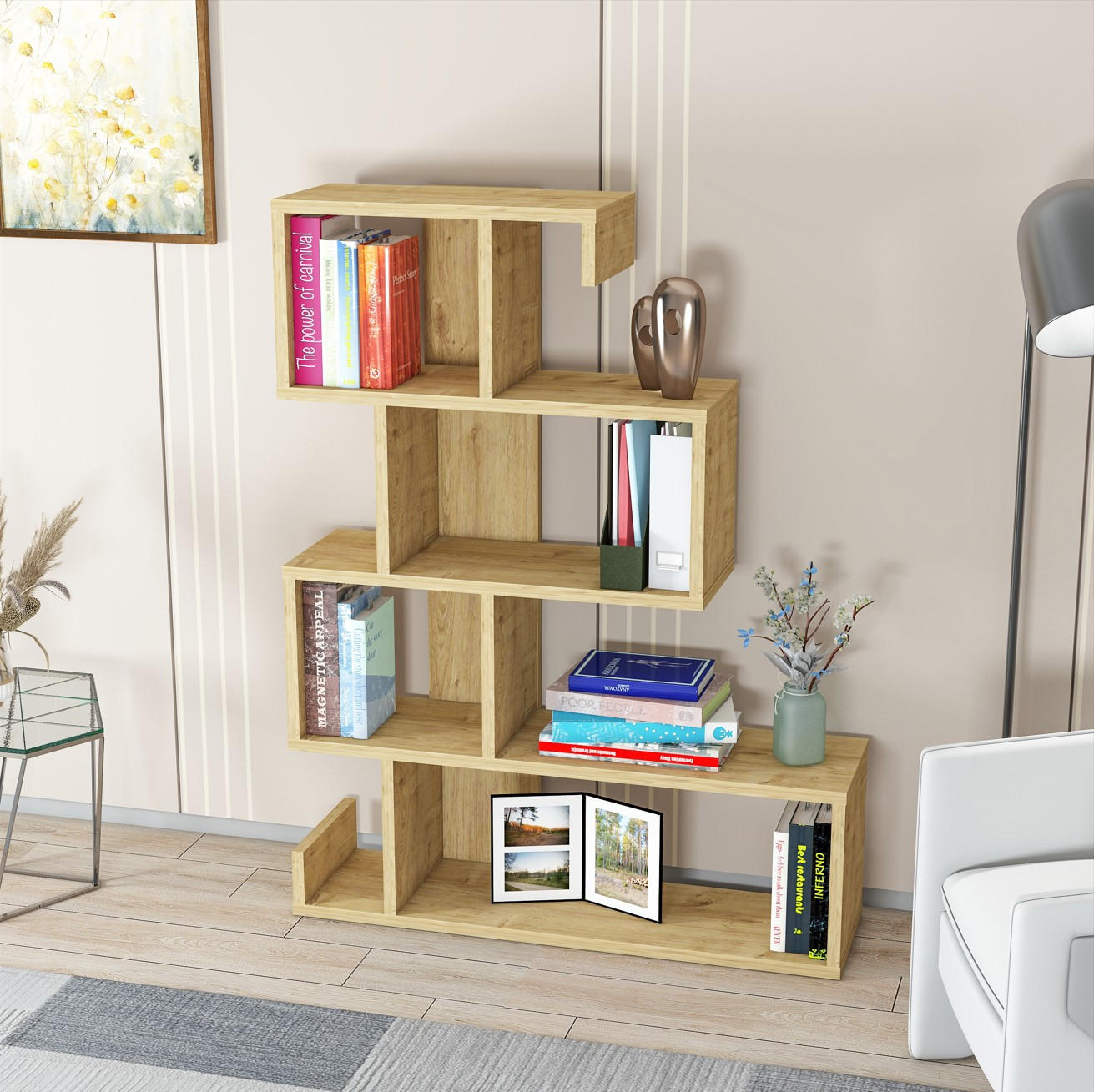 REGAL  80/103,8/23,8 cm Anthrazit, Eichefarben  - Eichefarben/Anthrazit, Design, Holzwerkstoff (80/103,8/23,8cm) - MID.YOU