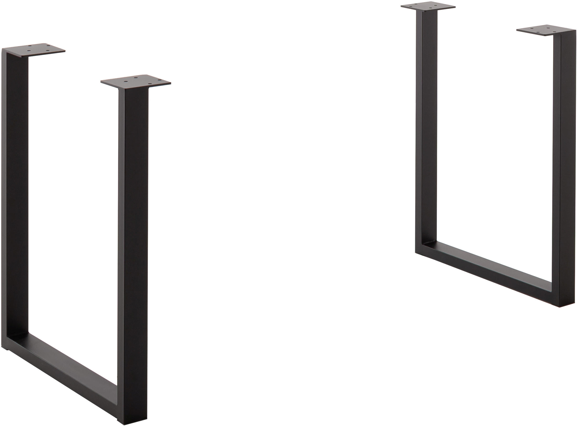 TISCHGESTELL Schwarz  - Schwarz, Natur, Metall (58/30/74cm) - Carryhome