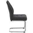 SCHWINGSTUHL  in Eisen Cord  - Chromfarben/Dunkelgrau, Design, Textil/Metall (46/96/61.5cm) - Carryhome