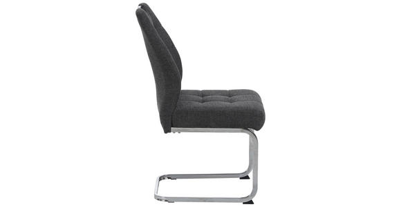 SCHWINGSTUHL in Eisen Cord - Chromfarben/Dunkelgrau, Design, Textil/Metall (46/96/61.5cm) - Carryhome