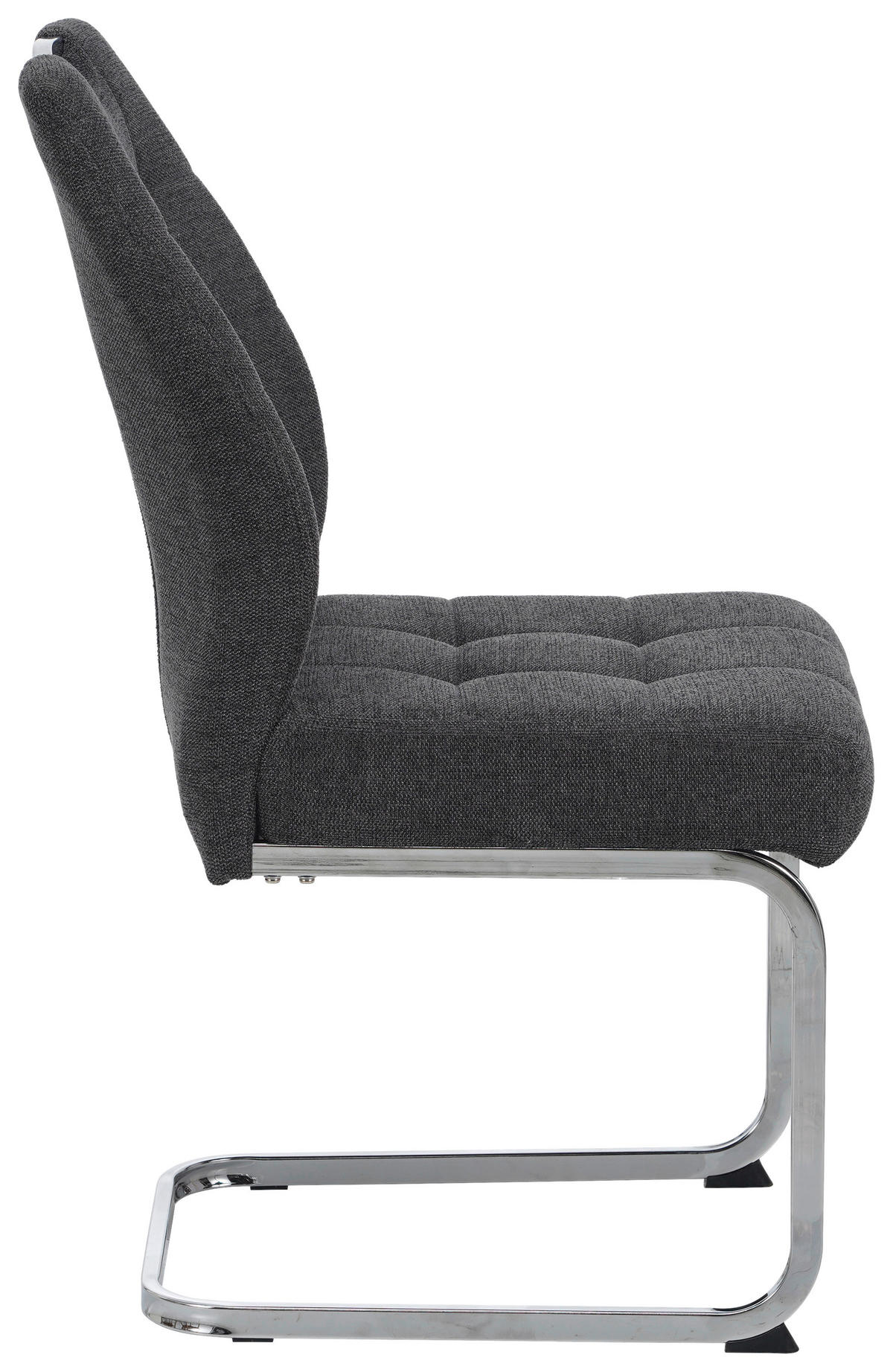 SCHWINGSTUHL  in Eisen Cord  - Chromfarben/Dunkelgrau, Design, Textil/Metall (46/96/61.5cm) - Carryhome