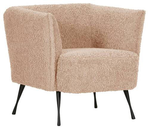 FÅTÖLJ i textil ljusbrun  - ljusbrun/svart, Design, metall/textil (76/73/76cm) - MID.YOU