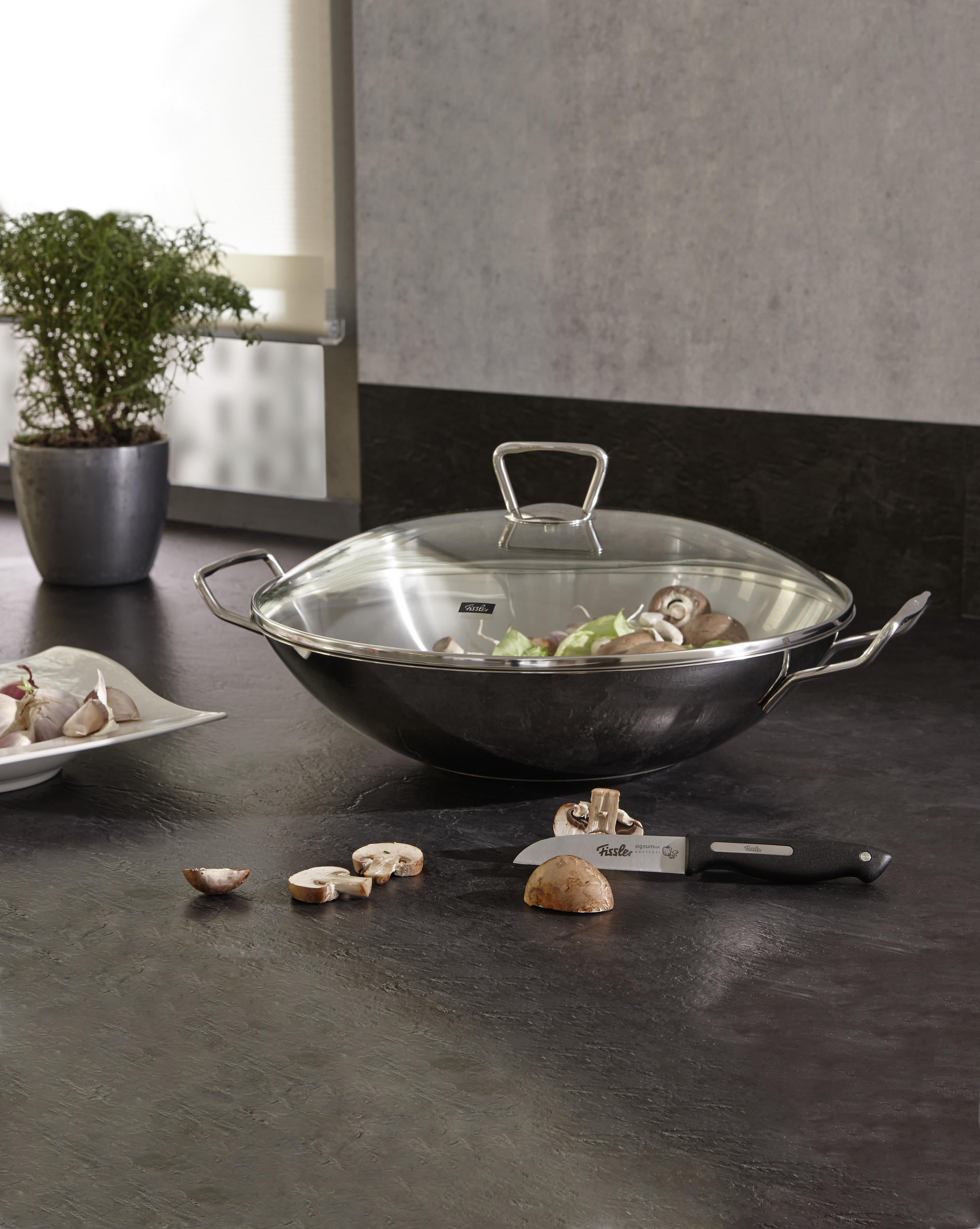 VOK 35 cm - Osnovno, staklo/metal (35cm) - Fissler
