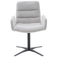 ARMLEHNSTUHL  in Cord  - Hellgrau/Schwarz, Design, Textil/Metall (61/88/66cm) - Dieter Knoll
