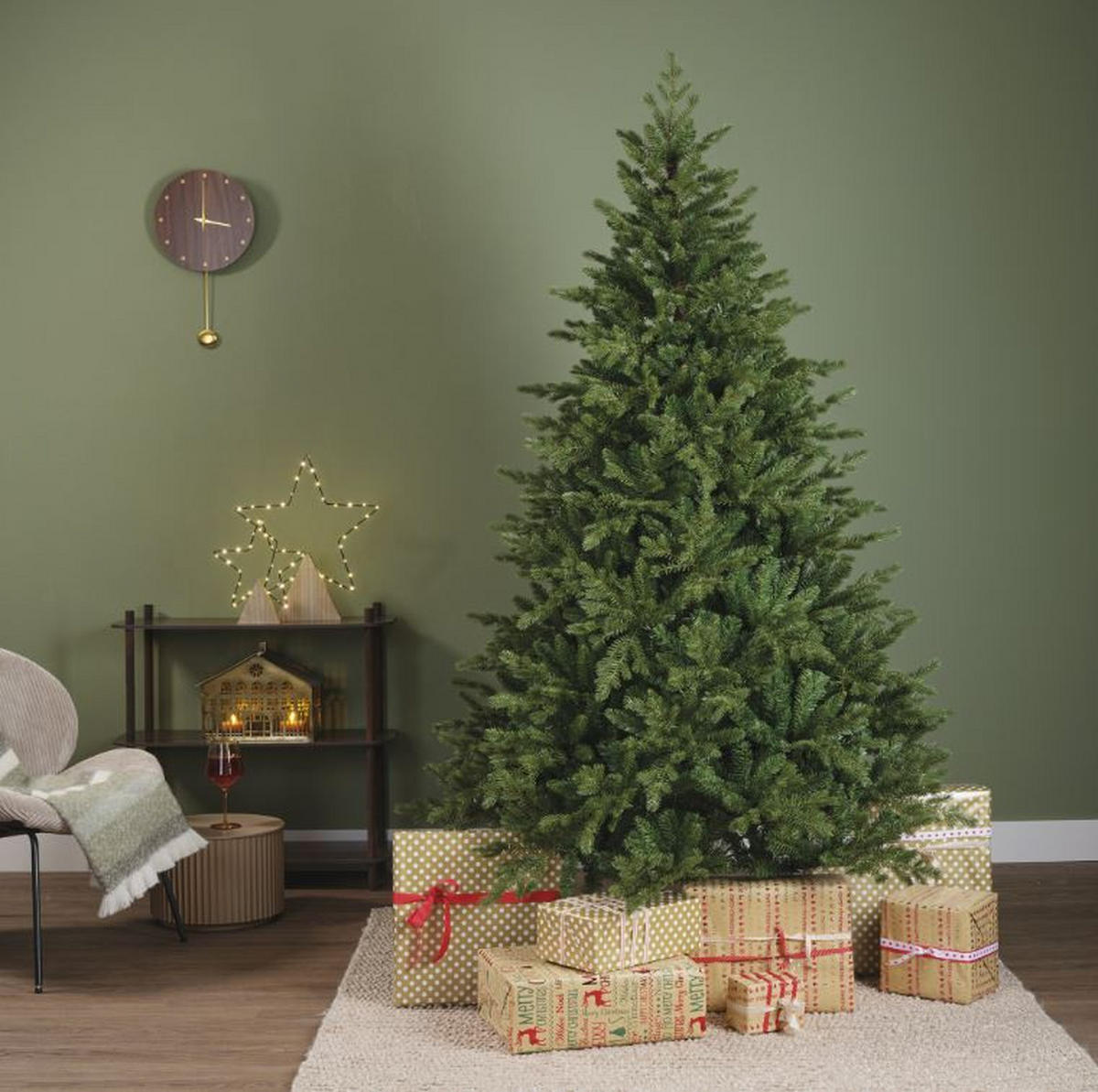 NOVOGODIŠNJA JELKA - zelena, Osnovno, metal/plastika (137/210cm) - X-Mas