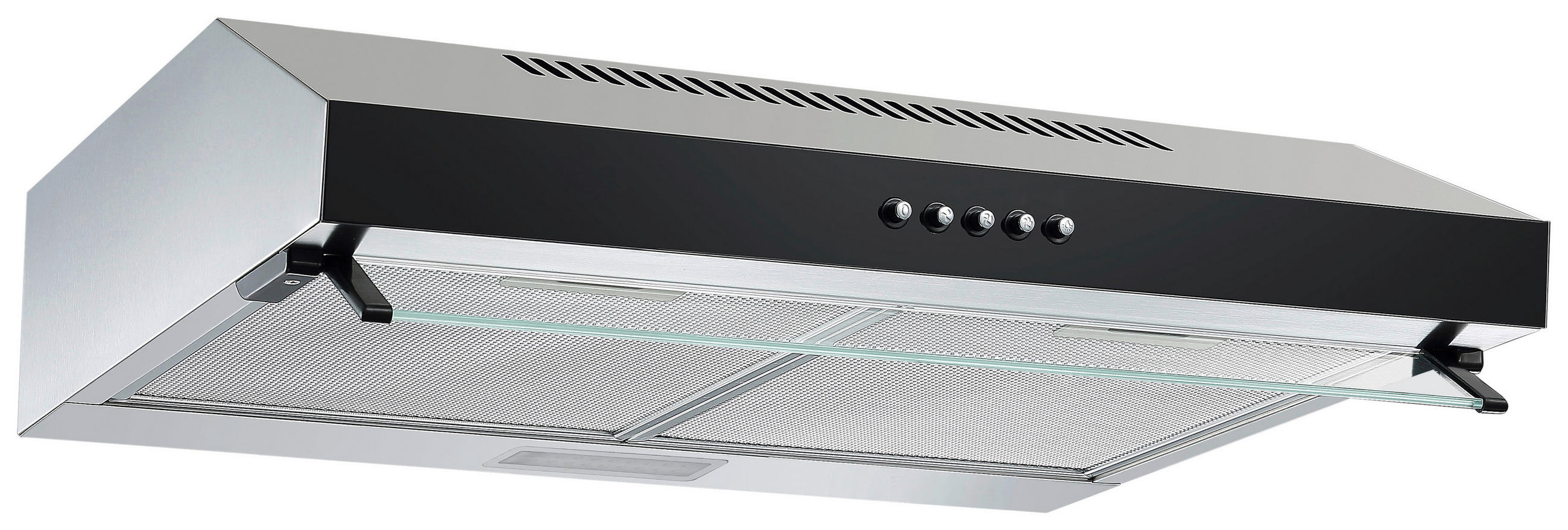 DUNSTABZUGSHAUBE CH16060SGB  - Edelstahlfarben/Schwarz, Trend, Glas/Metall (60/13/50,3cm) - Respekta