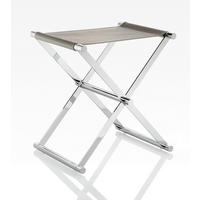 KLAPPHOCKER Lederlook Chromfarben, Beige  - Chromfarben/Beige, Design, Textil/Metall (34,5/45/45cm) - Joop!