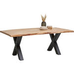 ESSTISCH in Holz, Metall 200/100/76 cm   - Schwarz/Akaziefarben, Design, Holz/Metall (200/100/76cm) - Ambia Home