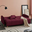 SCHLAFSOFA  in Chenille Bordeaux  - Bordeaux/Buchefarben, Design, Holz/Textil (217/97/101cm) - Carryhome