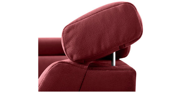 ECKSOFA in Samt Bordeaux  - Chromfarben/Bordeaux, KONVENTIONELL, Textil/Metall (271/206cm) - Carryhome