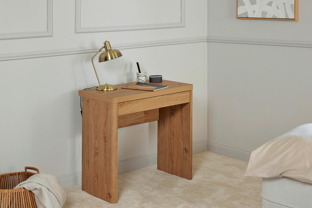 SCHREIBTISCH 80/44/76 cm Eichefarben Stauraum, in verschiedenen Holz-Dekoren erhältlich  - Eichefarben, KONVENTIONELL, Holzwerkstoff (80/44/76cm) - MID.YOU