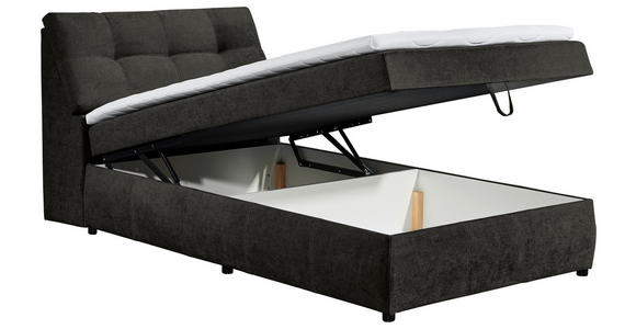 BOXBETT 120/200 cm  in Schwarz  - Schwarz, Design, Kunststoff/Textil (120/200cm) - Carryhome