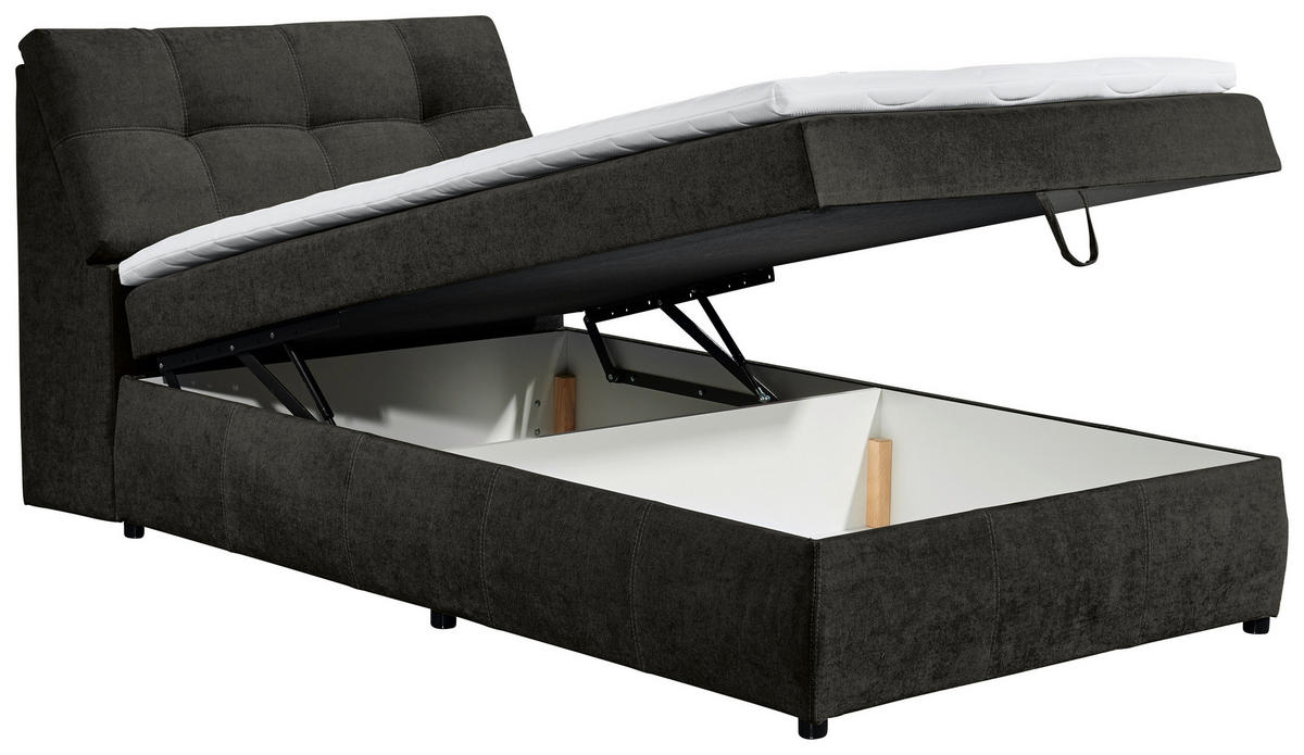 BOXBETT 120/200 cm  in Schwarz  - Schwarz, Design, Kunststoff/Textil (120/200cm) - Carryhome