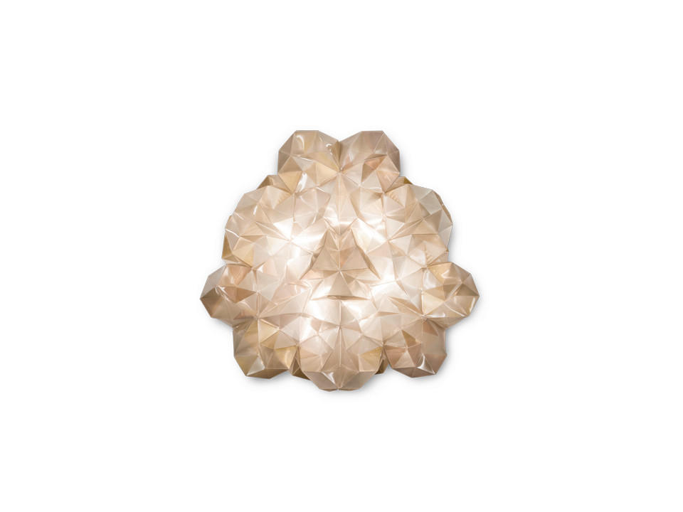 DECKENLEUCHTE Drusa 60/60/20 cm   - Goldfarben/Bernsteinfarben, Design, Kunststoff (60/60/20cm) - Slamp