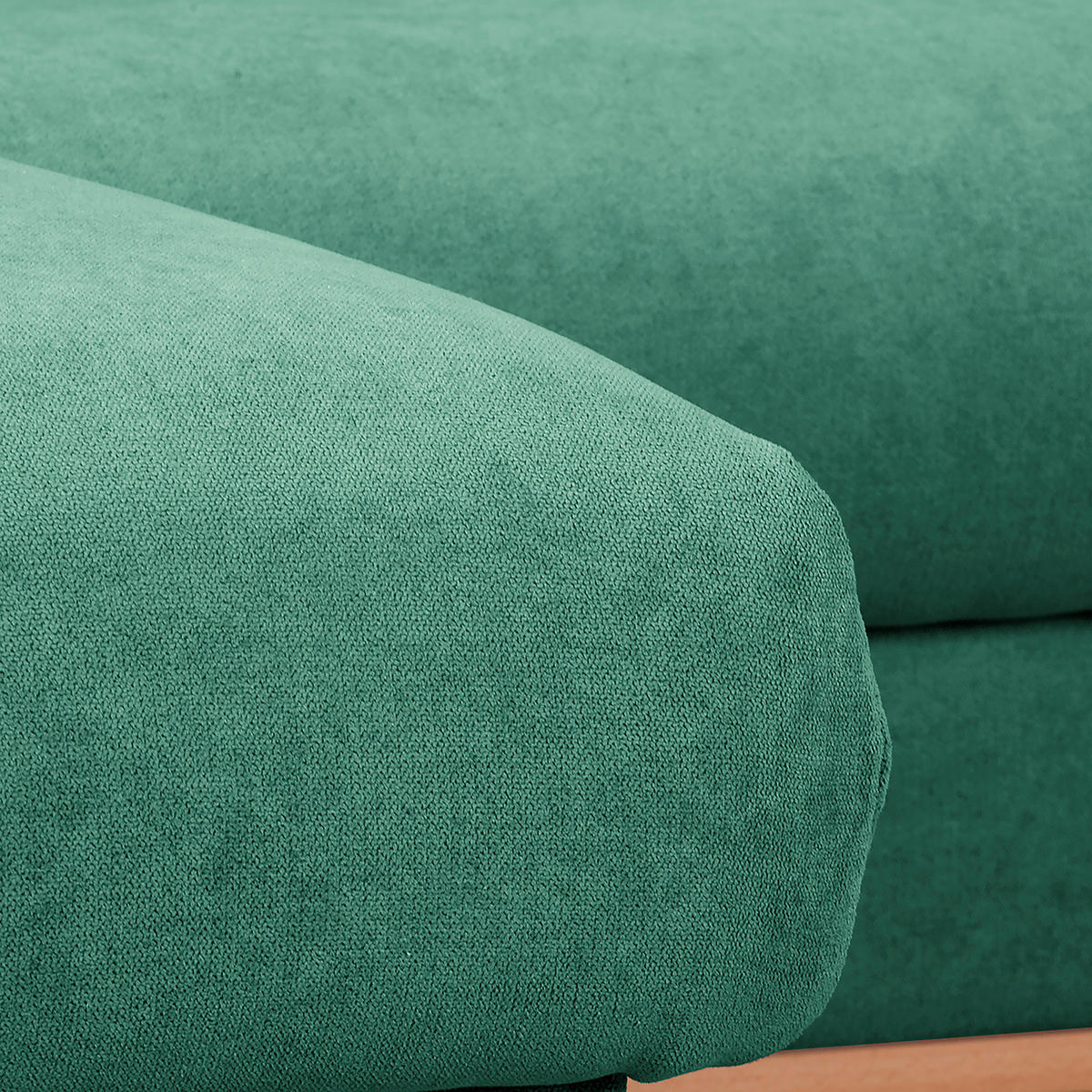 ECKSOFA Beata Mintgrün Mikrofaser  - Wengefarben/Mintgrün, Design, Holz/Textil (150/230cm) - Livetastic
