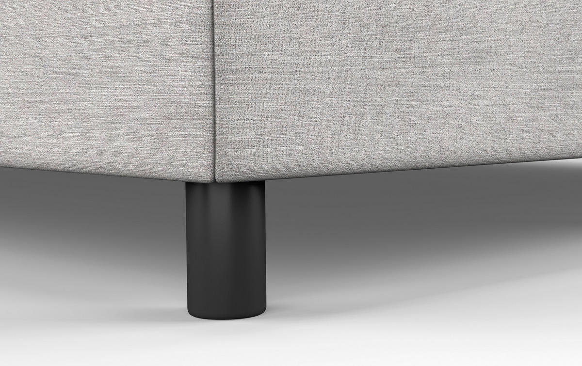 BOXBETT 180/200 cm  in Hellgrau  - Hellgrau/Schwarz, Modern, Holzwerkstoff/Textil (180/200cm) - MID.YOU