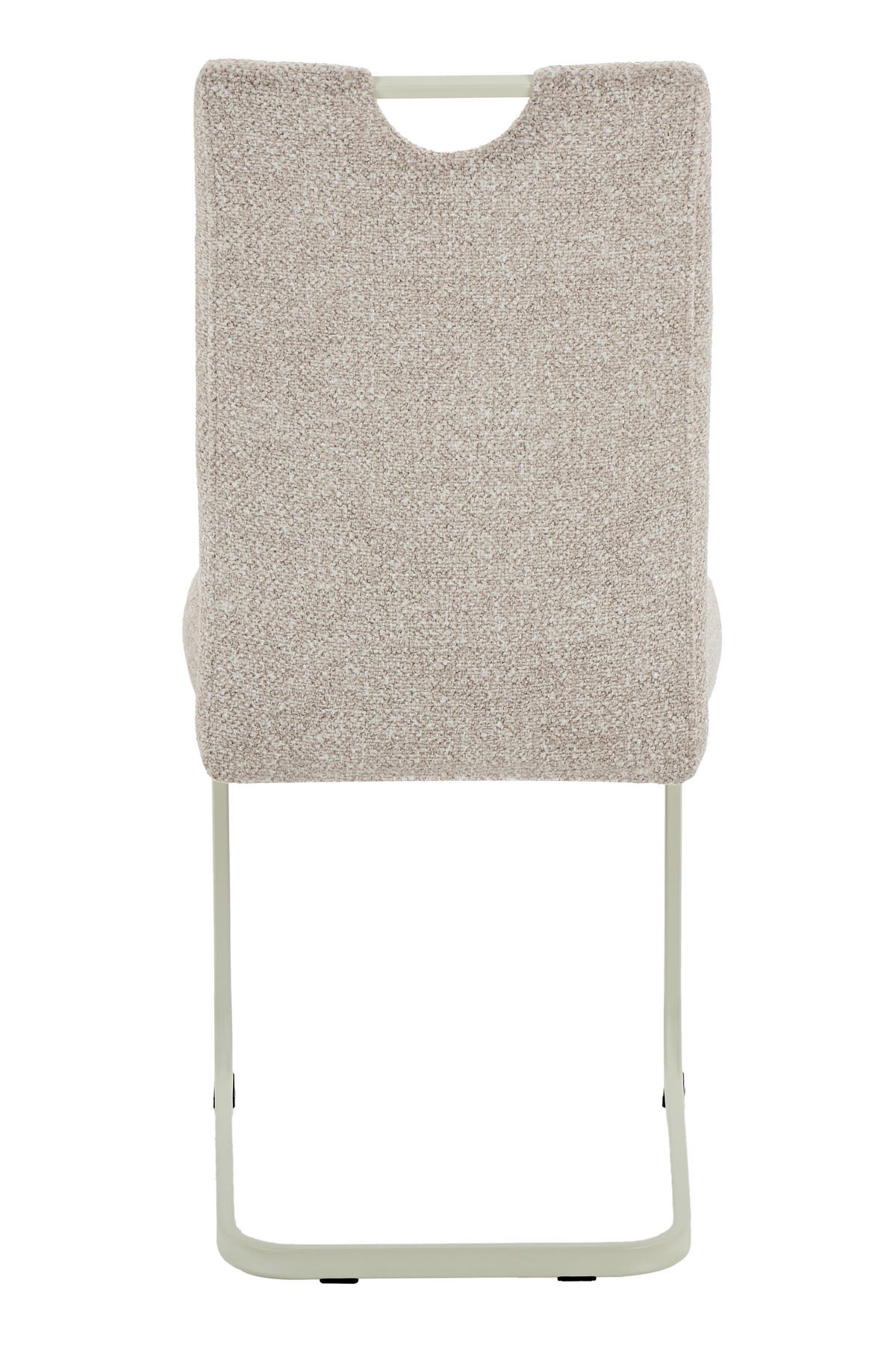 SCHWINGSTUHL-SET 4 Stück erweiterbar, mit Griff, ergonomische Rückenlehne Webstoff, Mikrofaser  - Beige/Creme, MODERN, Textil/Metall (45/98/59cm) - MID.YOU